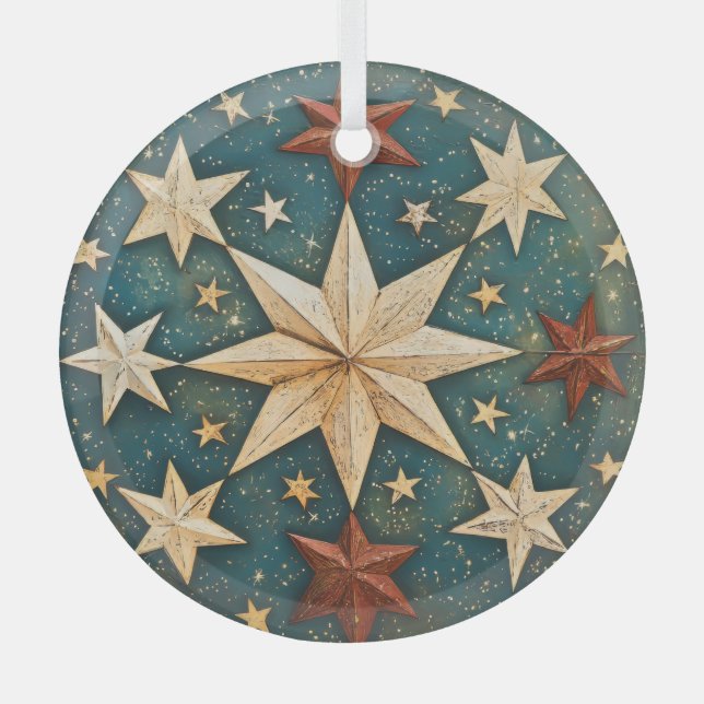 Pretty Celestial  Glass Tree Decoration (Front)