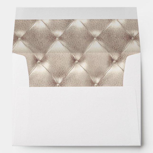 Pretty Champagne Glam Bridal Shower Wedding Envelope (Back (Bottom))