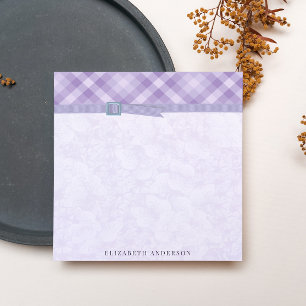 Pretty check with ribbon and Name Notepad