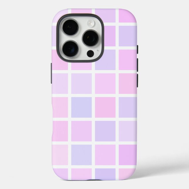Pretty Chequered Pattern Case-Mate iPhone Case (Back)