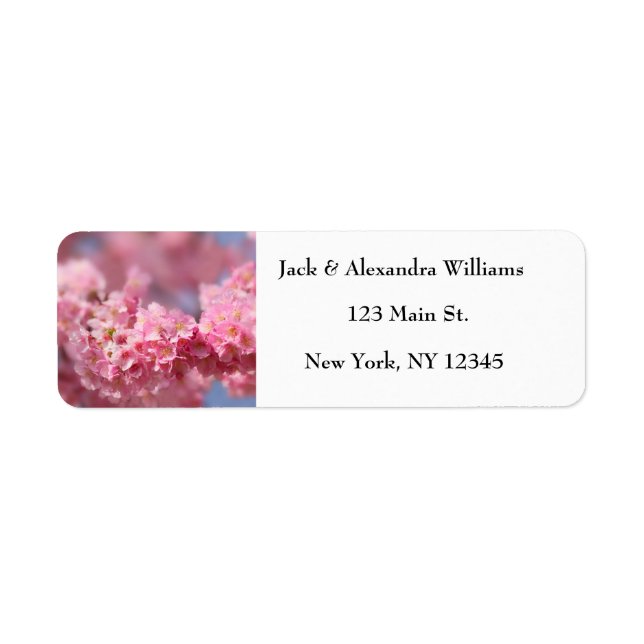 Pretty Cherry blossom Pink Chic Return Address Label (Front)