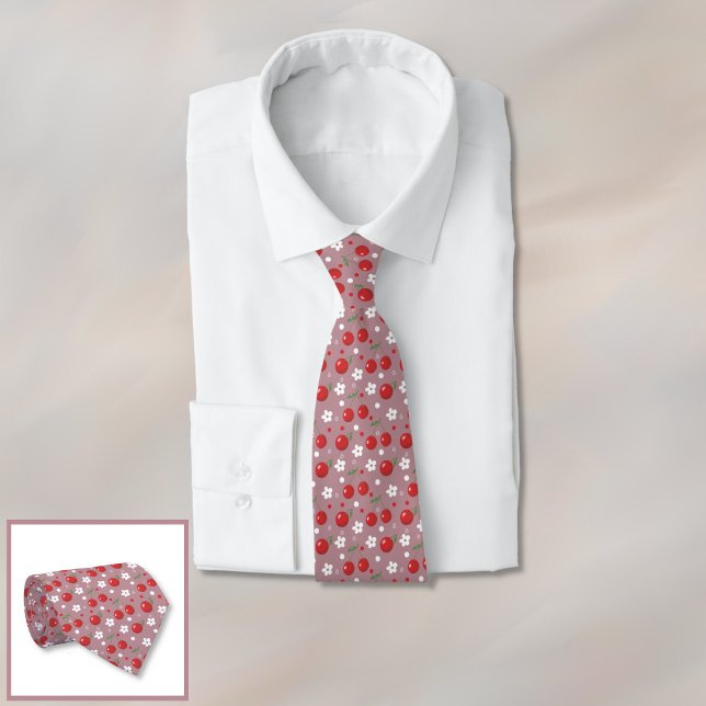 Pretty Cherry Pattern Neck Tie (Pretty cherry pattern neck tie . )