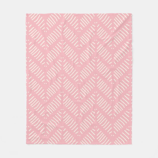 Pretty Chevron Pattern Pink Pattern Fleece Blanket (Front)