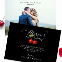 Pretty Chic Black Red Cherry Rustic Wedding Photo