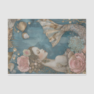Pretty Chic Mermaid Decoupage Tissue Paper