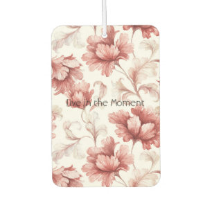 Pretty Chic Red Flowers Car Air Freshener
