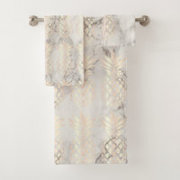 Pretty chick copper rose gold pineapple marble