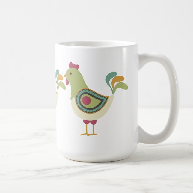 Pretty Chickens Coffee Mug (Right)