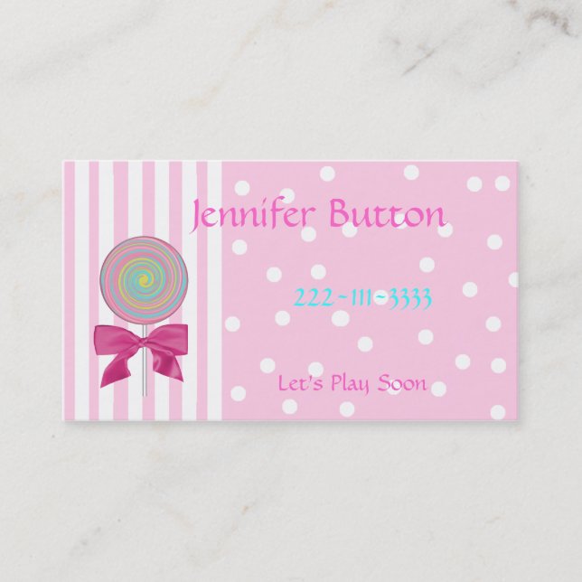 Pretty Childrens Profile card / Calling Card (Front)