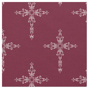Pretty Christian Cross Religious Fabric