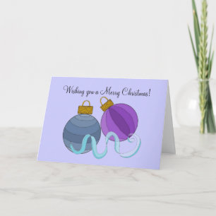 Pretty Christmas Balls Holiday Card