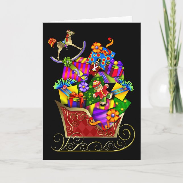 Pretty Christmas Card for Kids (Front)