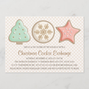 PRETTY CHRISTMAS COOKIE SWAP INVITATIONS