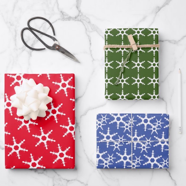 Pretty Christmas Design Wrapping Paper Sheet (Front)
