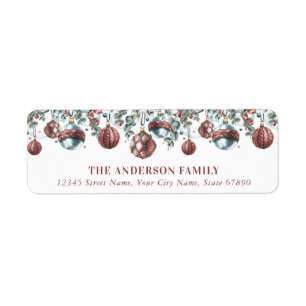 Pretty Christmas Garland Return Address Labels