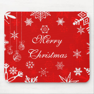 Pretty Christmas mousepad with snowflakes