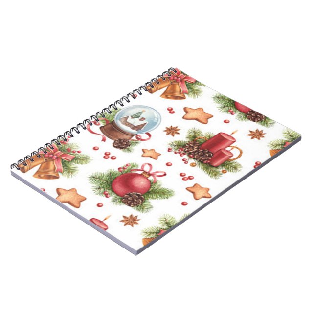 Pretty Christmas Notebook (Left Side)