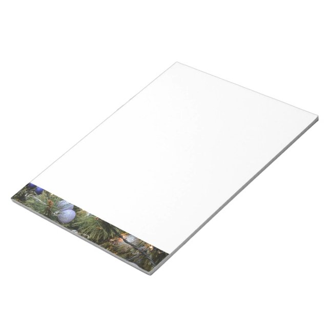 Pretty Christmas Tree Baubles 2 Notepad (Angled)