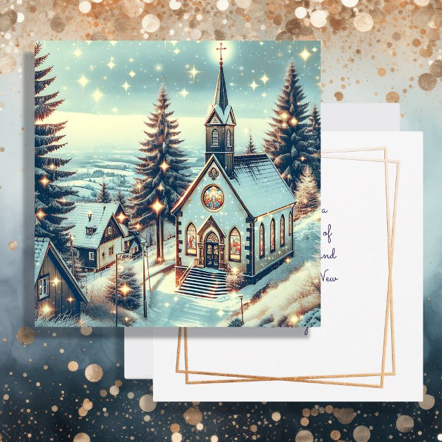 Pretty Church on a Winter Day Christmas Card (Creator Uploaded)