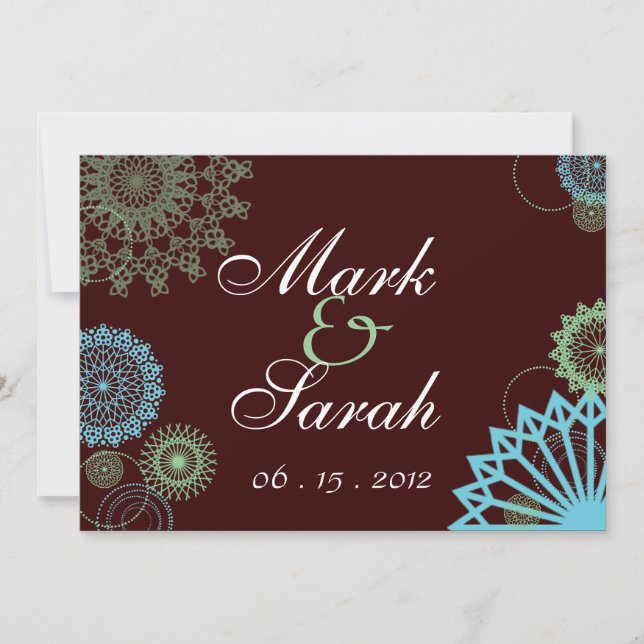 Pretty Circles Chocolate Invitation (Front)
