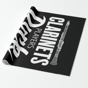pretty clarinet wrapping paper