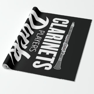 pretty clarinet wrapping paper