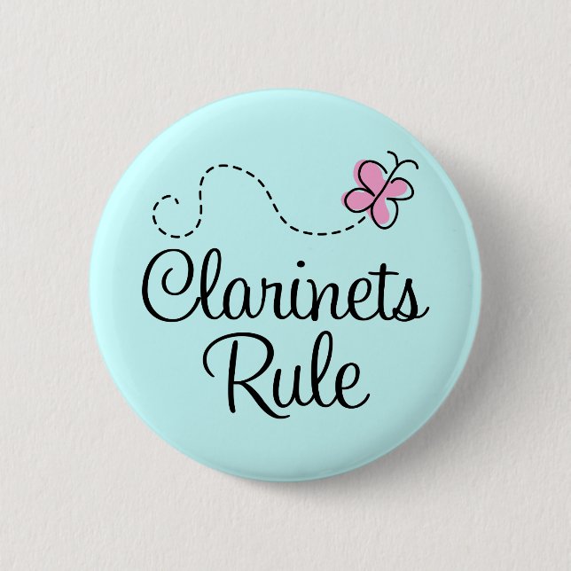 Pretty Clarinets Rule Music Gift 6 Cm Round Badge (Front)