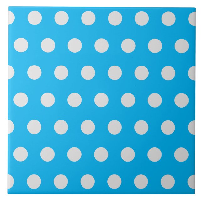 Pretty classic modern Polka dot pattern Tile (Front)
