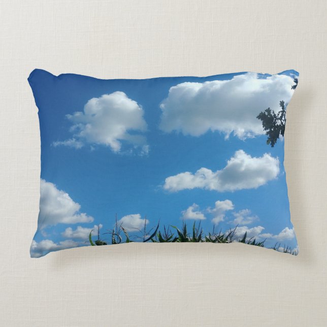 Pretty Clouds In Blue Sky Decorative Cushion (Front)