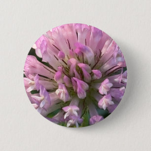 Pretty Clover Flower 6 Cm Round Badge