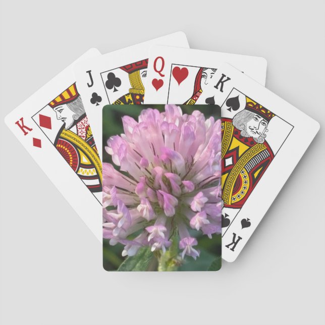 Pretty Clover Flower  Playing Cards (Back)