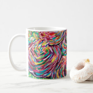 Pretty coffee mug, artsy mug, painters mug