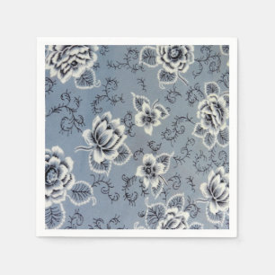 Pretty Colonial Blue Flower   Paper Napkins