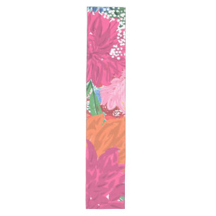 Pretty Colorful Big Flowers Hand Paint Design Medium Table Runner