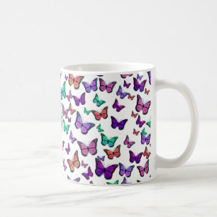 Pretty Colorful Butterflies Pattern Coffee Mug