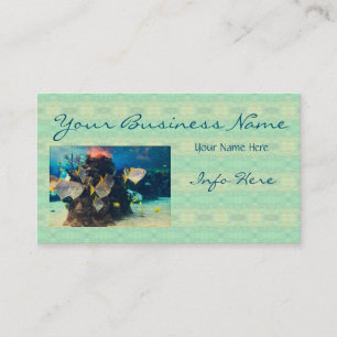 Pretty Colorful  Fish Aquarium Business Card