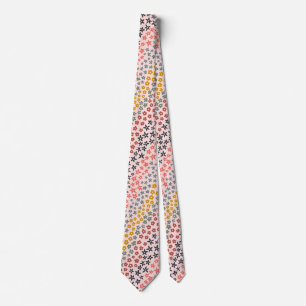 Pretty Colour Block Flower Diagonal Stripes Patter Tie