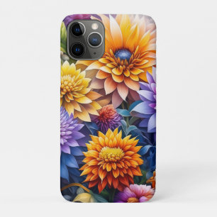 Pretty Colourful Ai Art Flowers Personalised iPhone 11 Pro Case