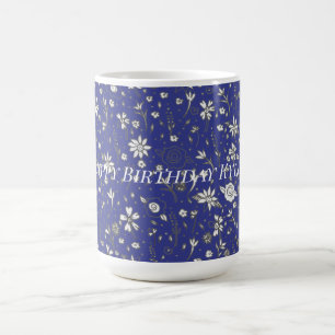 Pretty Colourful Birthday Doodle Flower For Her Mu Coffee Mug