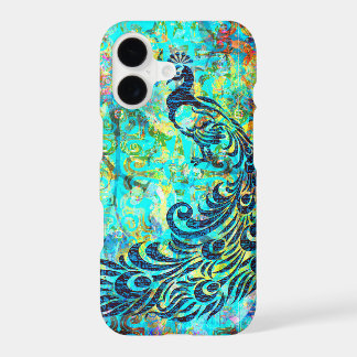 Pretty Colourful Bright Turquoise Peacock Abstract