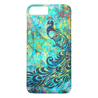 Pretty Colourful Bright Turquoise Peacock Abstract iPhone 8 Plus/7 Plus Case