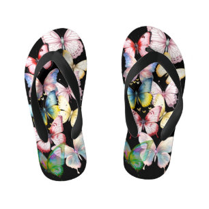 Pretty Colourful Butterflies  Kid's Thongs