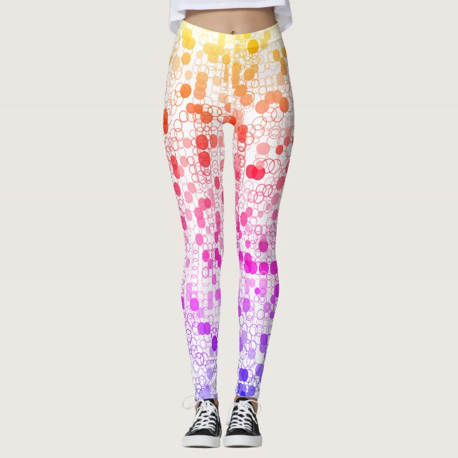 Pretty Colourful Circles Leggings (Front)