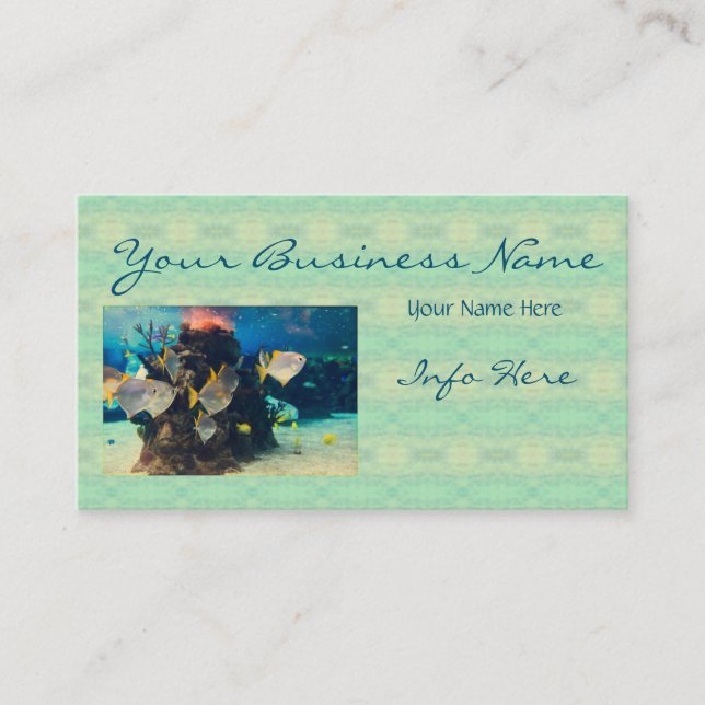 Pretty Colourful  Fish Aquarium Business Card (Front)