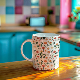 Pretty Colourful floral Pattern Coffee Mug