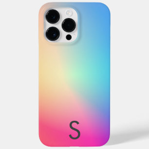 Pretty Colourful Gradient Custom Monogram Modern Case-Mate iPhone 14 Pro Max Case