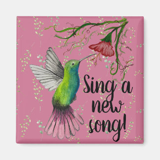 Pretty Colourful Hummingbird Christian Magnet