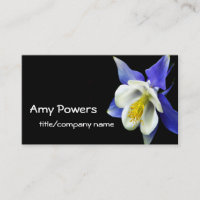 pretty Columbine business cards flower photography