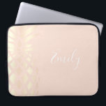 Pretty copper rose gold pineapple & blush pink laptop sleeve<br><div class="desc">Elegant and modern faux rose gold pineapple.</div>