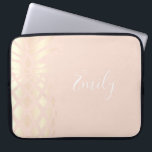 Pretty copper rose gold pineapple & blush pink laptop sleeve<br><div class="desc">Elegant and modern faux rose gold pineapple.</div>